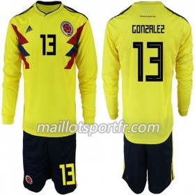 Maillot de Foot Colombie Gonzalez 13 Enfant Domicile Coupe du monde 2018 ML